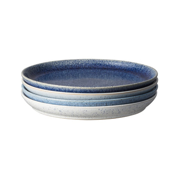 Studio Blue 4  Piece Coupe Dinner Plate Set Denby